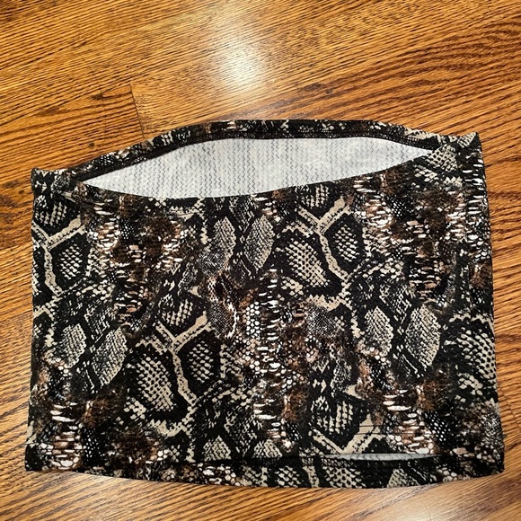 Cropped snake print tube top - Picture 2 of 2